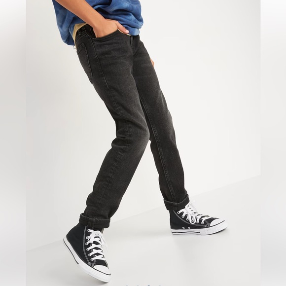 🔥3/$30🔥 NWT - Old Navy Original Taper Jeans for Boys, Coal - Size 16 - Picture 2 of 10